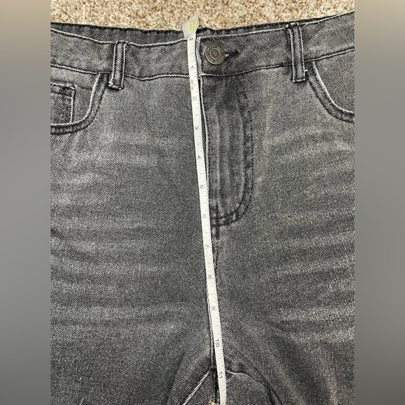 Noisy May Frayed Hem High Waist Jeans Distressed - Picture 5 of 7